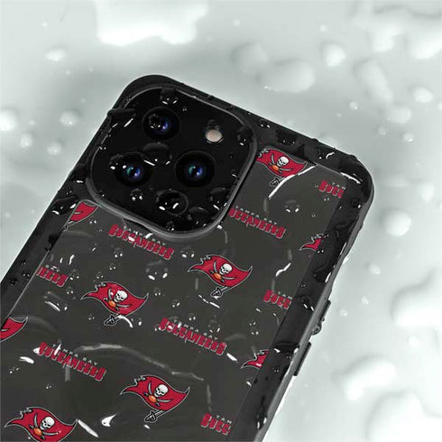 NFL Tampa Bay Buccaneers Blitz Series iPhone 15 Pro Waterproof Case